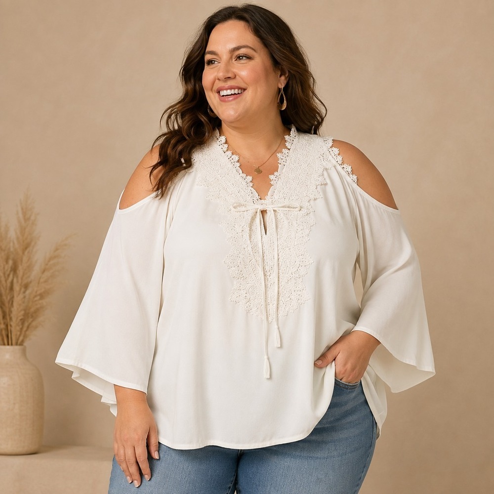 Love Scarlett Romantic Peasant Top Women's XL Ethereal Fairy Boho Chic Soft Girl